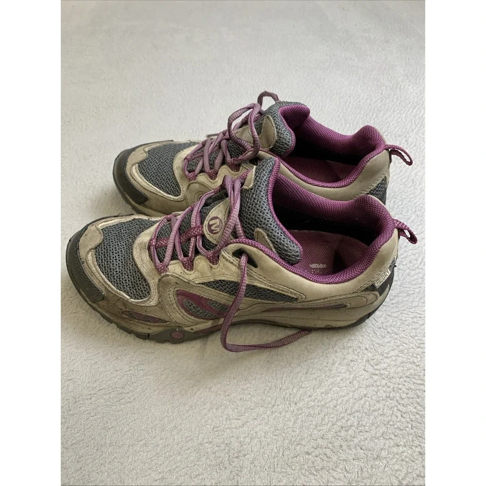 MERRELL Shoes Women's 6.5 Select‎ Dry Gray Purple Laces Air Cushion Select Grip